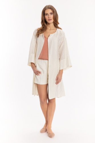 Ottoman Silk Kaftan Ecru