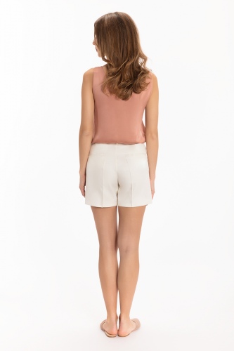 Salma Silk Shorts Ecru