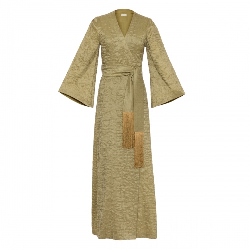 Suzy Silk Wool Dress Green