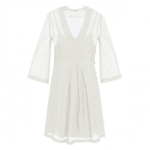 Ada Silk Mini Dress Ecru