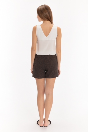 Salma Silk Shorts Chocolate