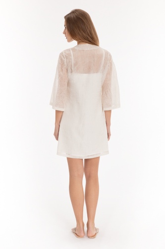 Ada Silk Mini Dress Ecru