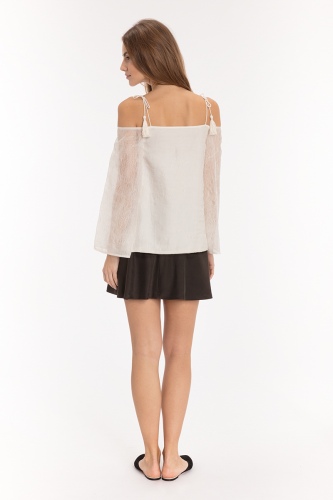 Tulip Silk Shorts Chocolate