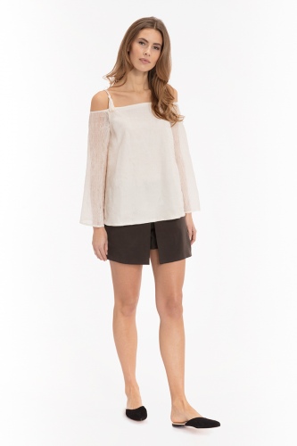 Tulip Silk Shorts Chocolate