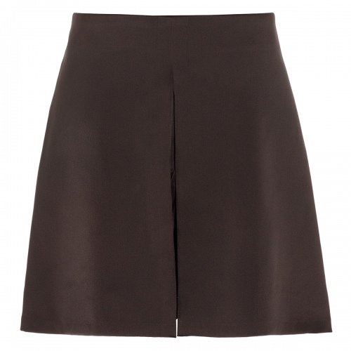 Tulip Silk Shorts Chocolate