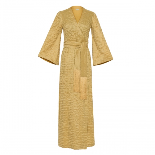 Suzy Silk Wool Dress Yellow